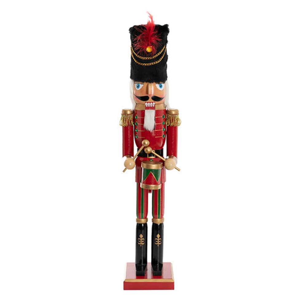 Xyther Traditional Christmas Nutcracker w Drum Red- houseofhyne