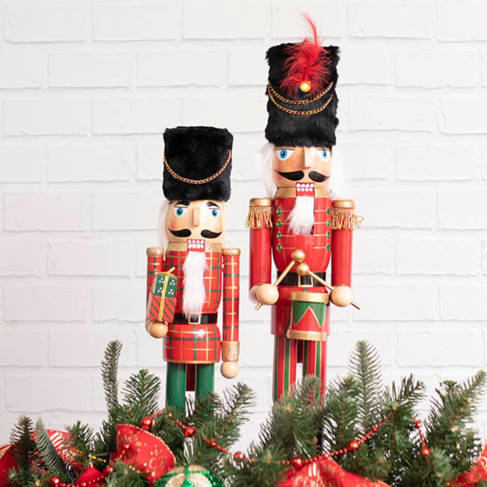 Xyther Traditional Christmas Nutcracker w Drum Red- houseofhyne