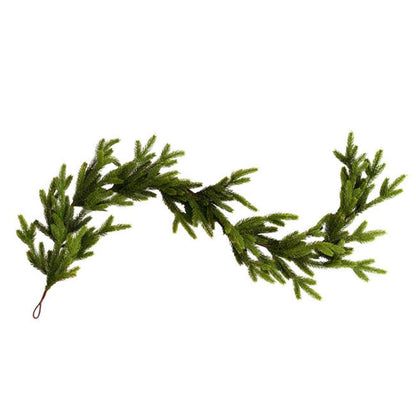 Zylar Real Touch Pine & Pinecone Garland Green (150cmL)-2 pcs-houseofhyne