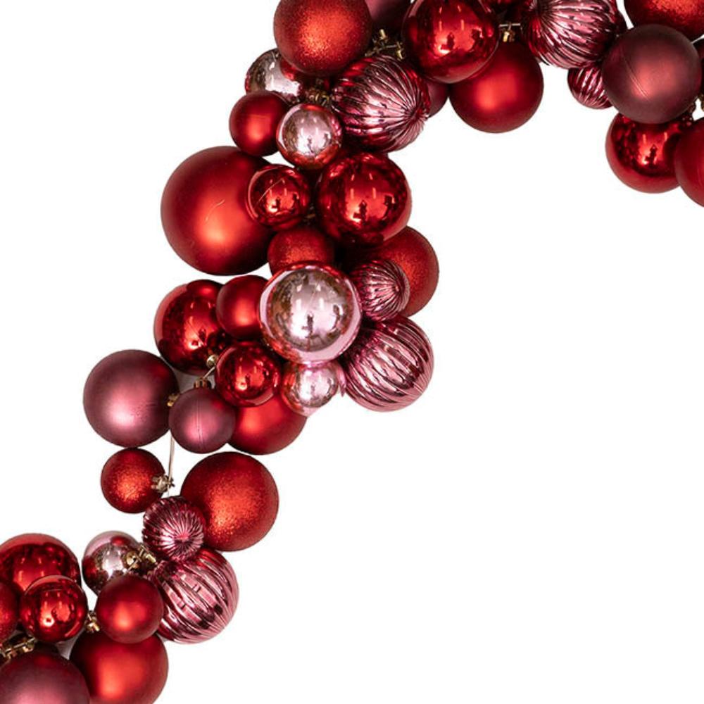 Zylox Elegant Bauble Garland Red & Burgundy (180cmL)-houseofhyne