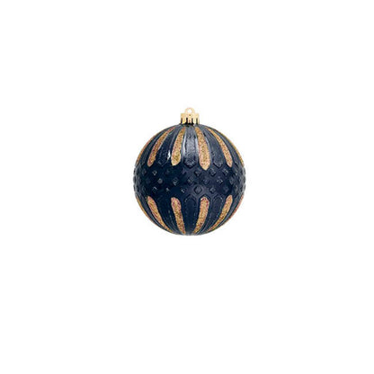 Graven Hanging Assorted Baubles Set 9 Midnight Blue & Gold (10cmD) x 3-houseofhyne