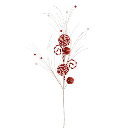 Vyxar Christmas Candy Spray Red & White (80cmH) x 6-houseofhyne