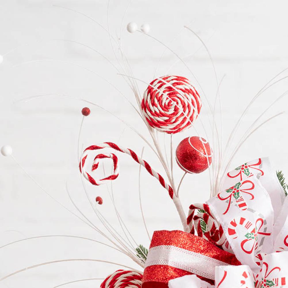 Vyxar Christmas Candy Spray Red & White (80cmH) x 6-houseofhyne