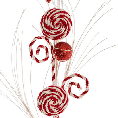 Vyxar Christmas Candy Spray Red & White (80cmH) x 6-houseofhyne