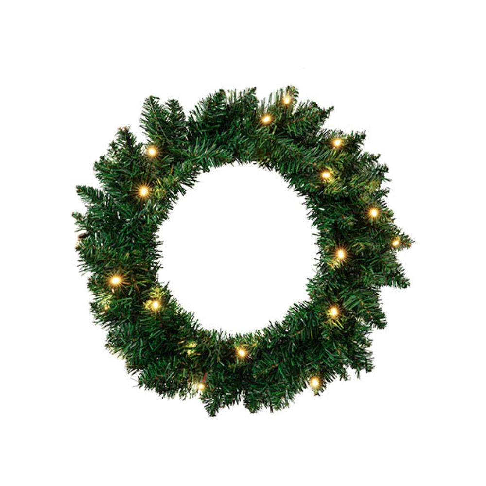 Kylox LED Arrow Pine Wreath Green (40cmD)- 2 pcs-houseofhyne