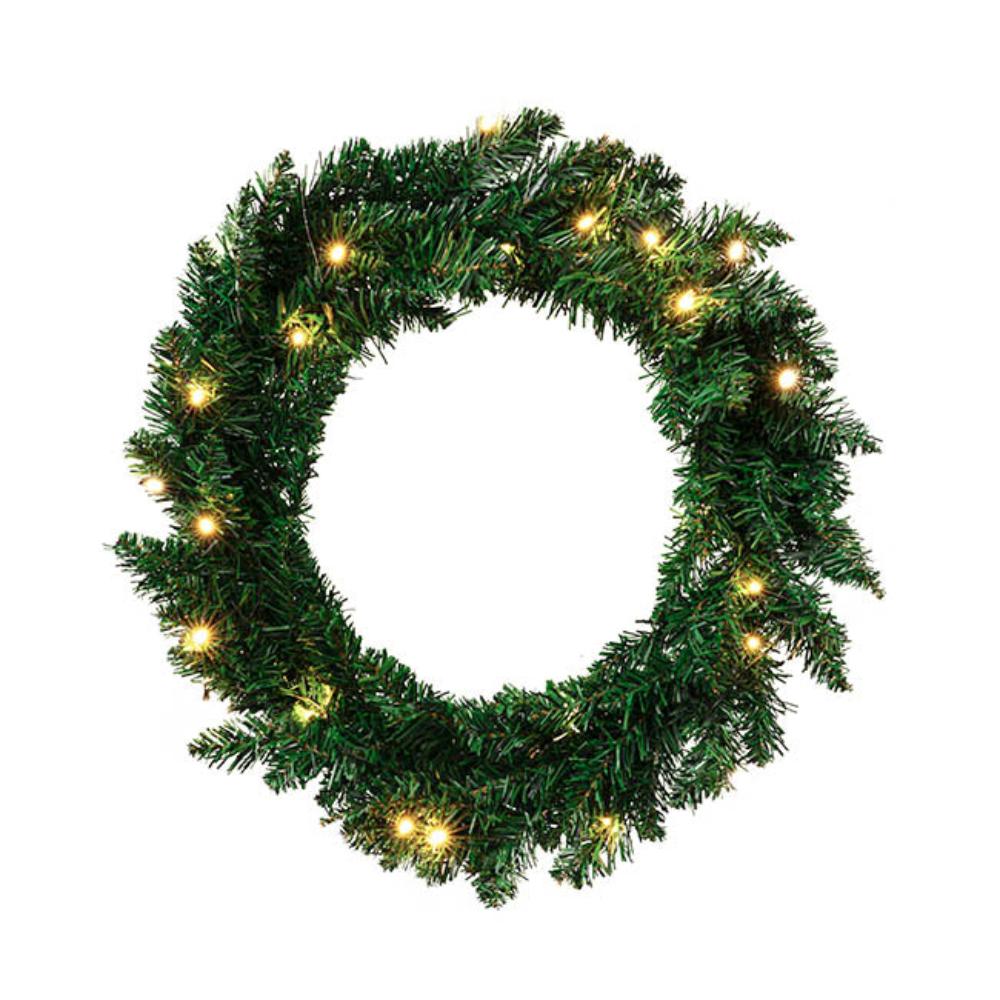 Thyrax LED Arrow Pine Wreath Green (50cmD)- 2 pcs-houseofhyne