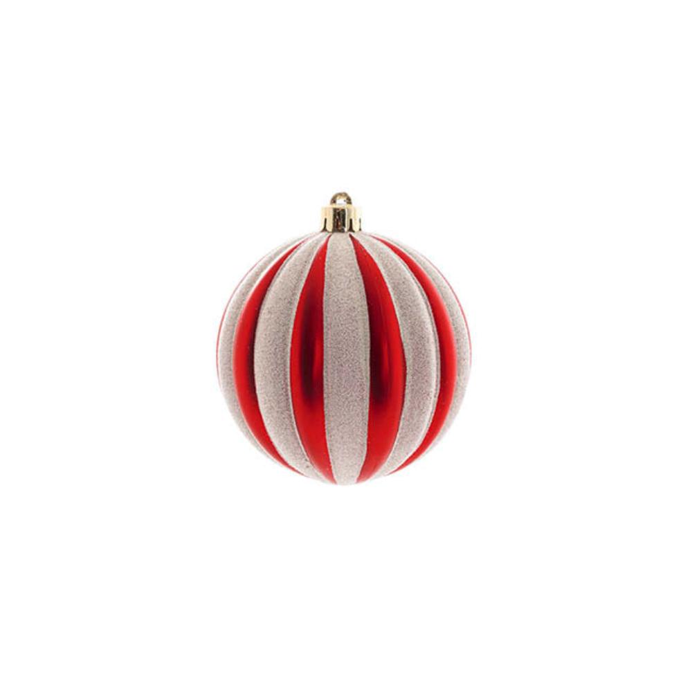 Nyrith Christmas Assorted Baubles Set 10 White & Red (10cmD)x 3-houseofhyne