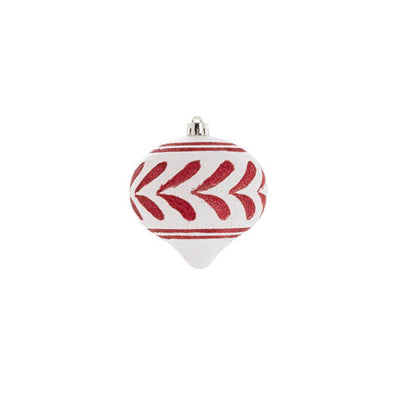 Nyrith Christmas Assorted Baubles Set 10 White & Red (10cmD)x 3-houseofhyne