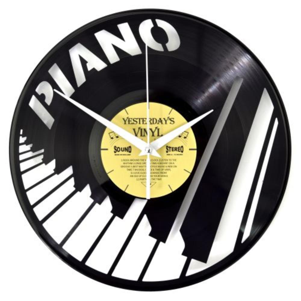 Zarnok Vinyl Wall Clock Piano 30cm-houseofhyne