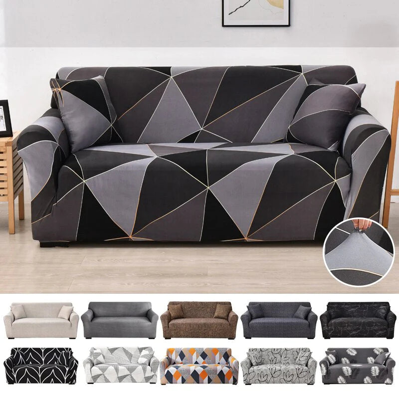 Monochrome Fusion Anyhouz Sofa Cover Black White Geometric Style 1 Seater 3