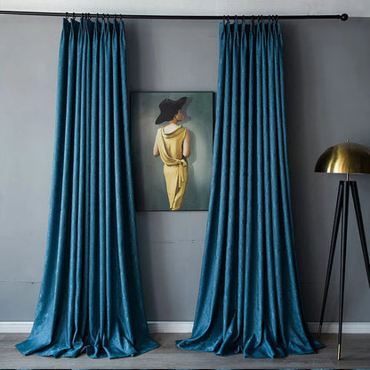 Astral Drapex Anyhouz Curtain Blue Plain Blackout Curtains for Living Room 3