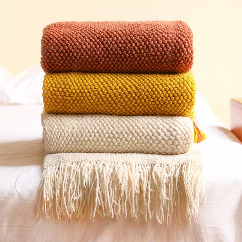 GoldenGlow Anyhouz Throw Blanket Yellow 3