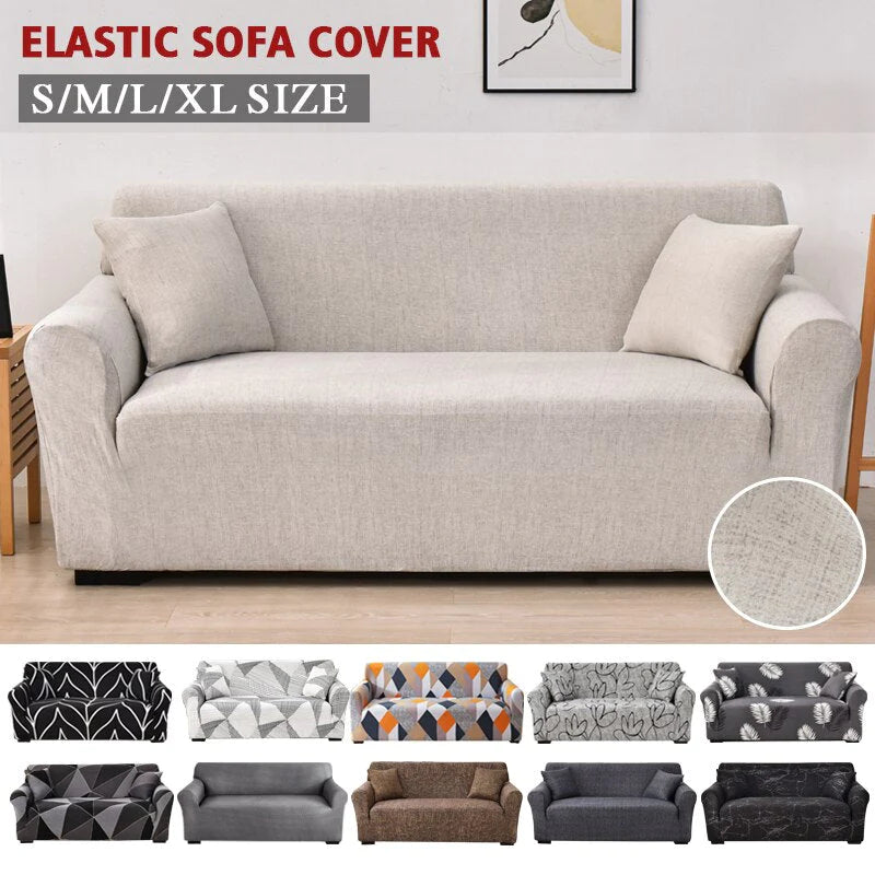 Graphite Gridscape Anyhouz Sofa Cover Dark Grey Geometric Style 4 Seater 4