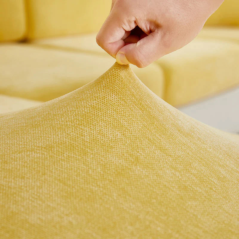 Sunlit Pastels Anyhouz Pillowcase 45x45cm Pastel Yellow Polyester Chenille Thick Stretchable Cushion for Living Room 4