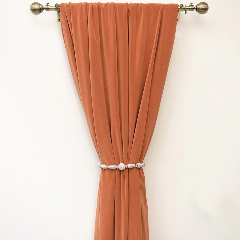 CocoVelvet Drapix Anyhouz Curtains Chocolate Velvet Blackout Window Drape 4