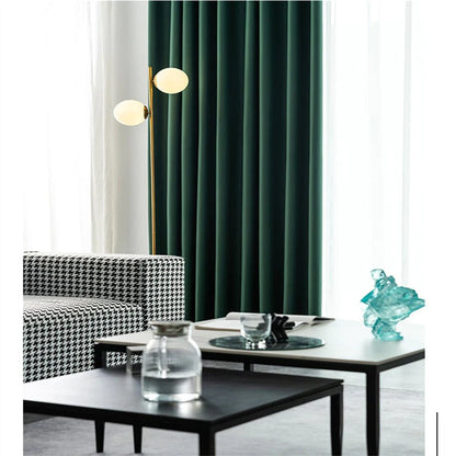 Verdant Drapix Anyhouz Curtain Dark Green Blackout Curtains for Living Room 5