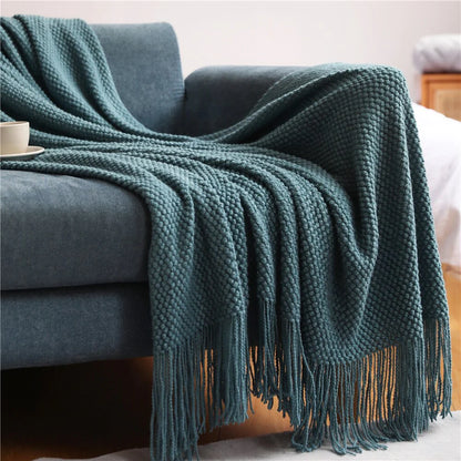 SilverBreeze Anyhouz Light Gray Throw Blanket 5