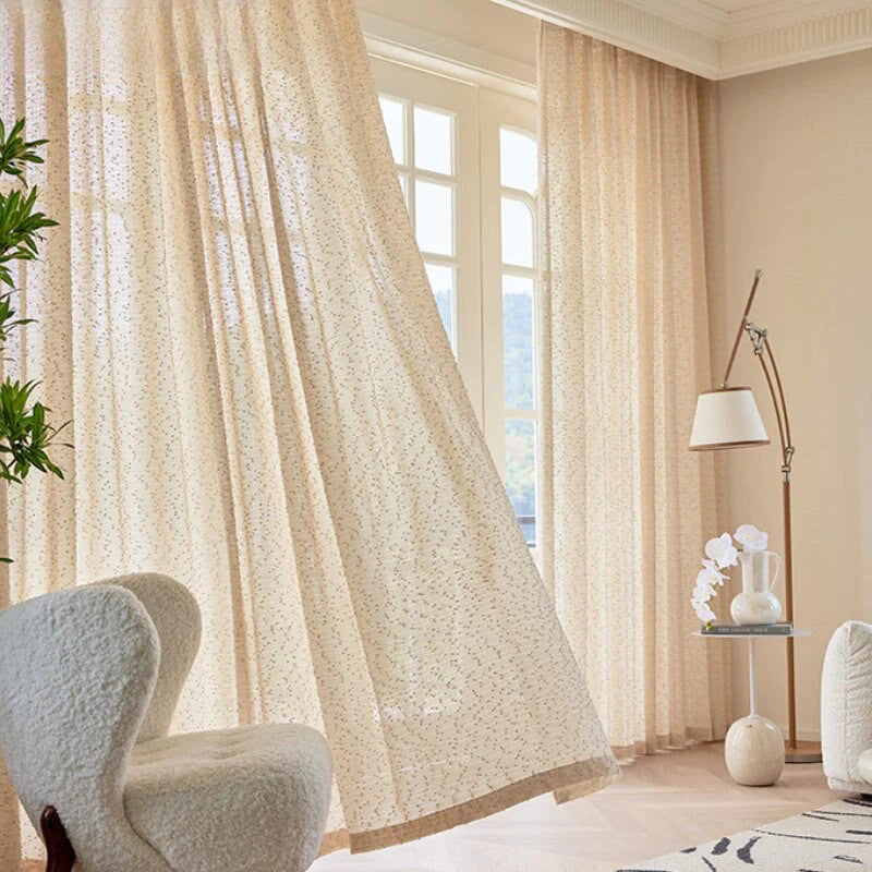 NeutralVibe Drapix Anyhouz Curtains Beige Retro Style Texture Fashion Decor 5