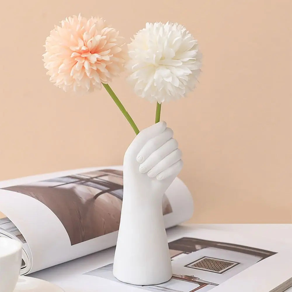 Creative white resin vase aesthetic home decoration