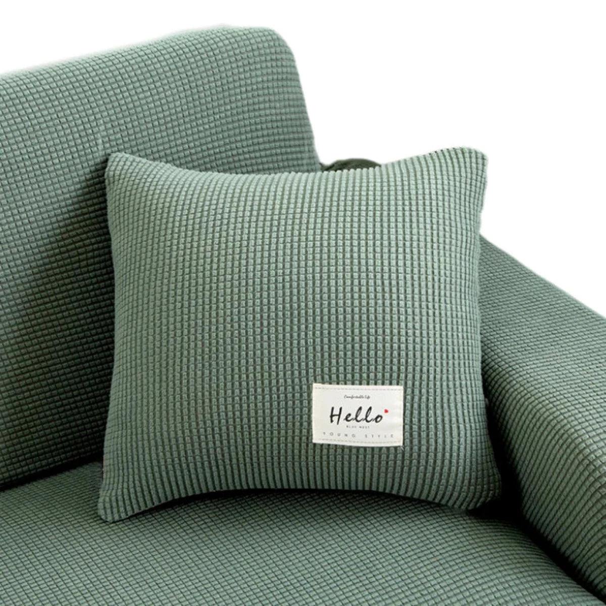 Evergreen Comfort Anyhouz Pillowcase 45x45cm Cypress Green Polyester Thick Stretchable Cushion for Living Room 1