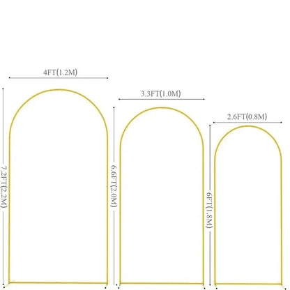 Gold Wedding Arch Stand Set Of 3