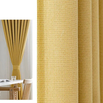 SunshineWeave Drapix Anyhouz Curtain Yellow Modern Waffle Plaid for Living Room 5