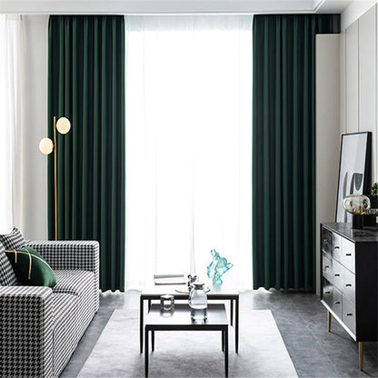 Verde Drapix Anyhouz Curtain Green Modern Blackout Curtains for Living Room 6