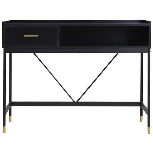 Vorlith Alcona Console Table in Matte Black-houseofhyne