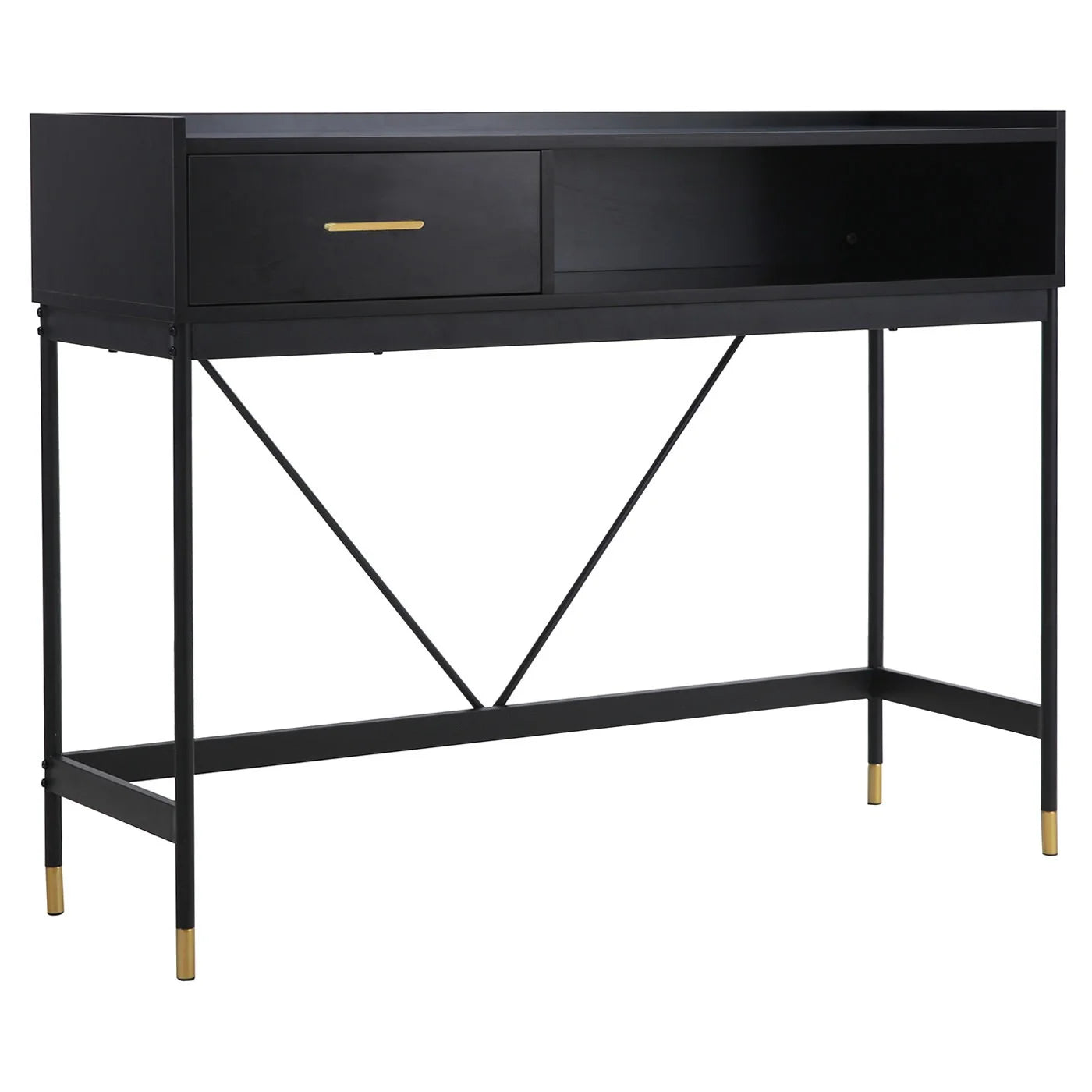 Vorlith Alcona Console Table in Matte Black-houseofhyne