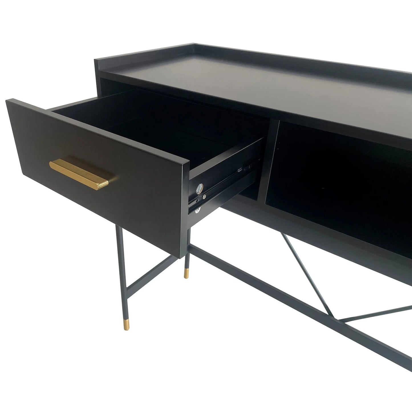 Vorlith Alcona Console Table in Matte Black-houseofhyne