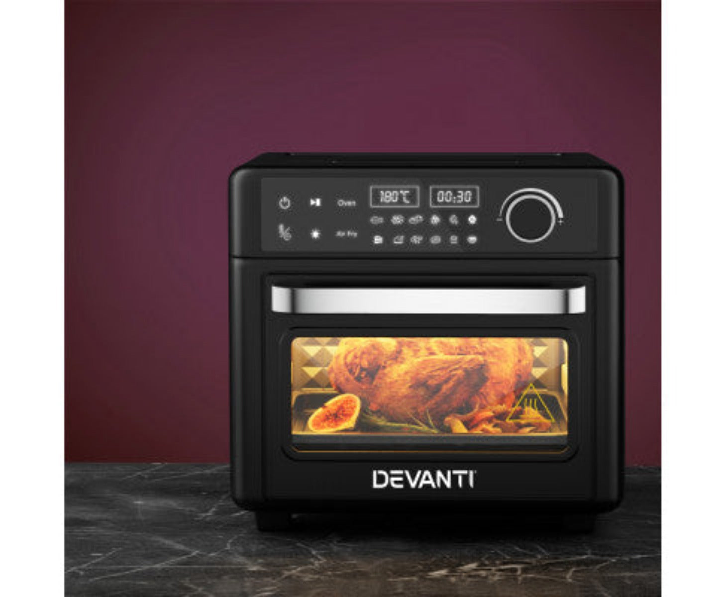 Devanti Air Fryer 15L LCD Fryers Oven 7