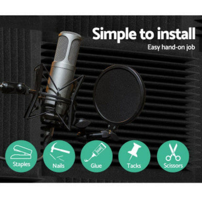 Alpha Acoustic Foam  Sound Absorption Proofing Panel Studio Wedge 6