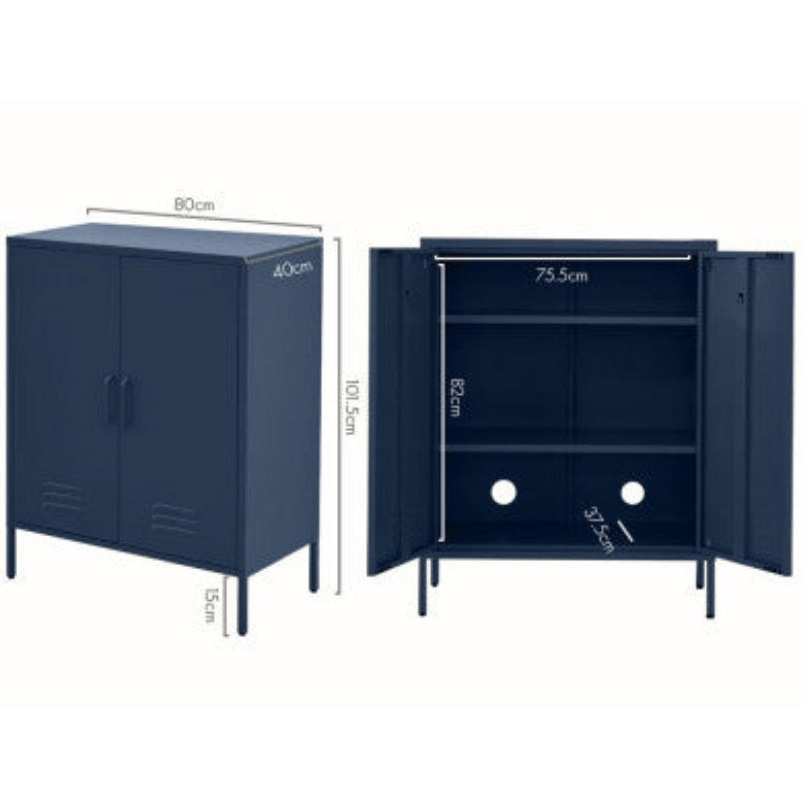 ArtissIn Buffet Sideboard Metal Cabinet - SWEETHEART Blue 2