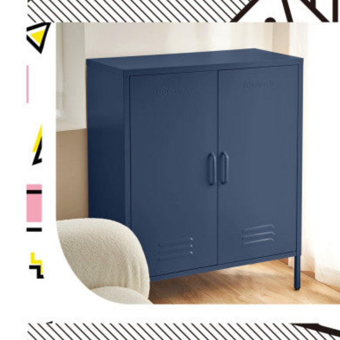 ArtissIn Buffet Sideboard Metal Cabinet - SWEETHEART Blue 6