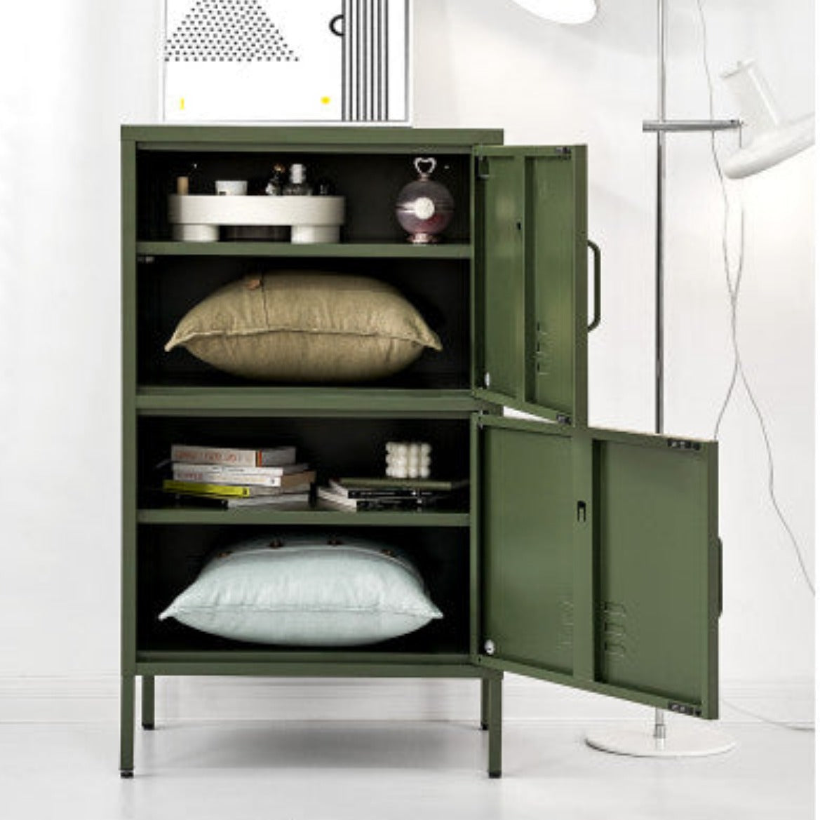 ArtissIn Buffet Sideboard Metal Cabinet - DOUBLE Green 6