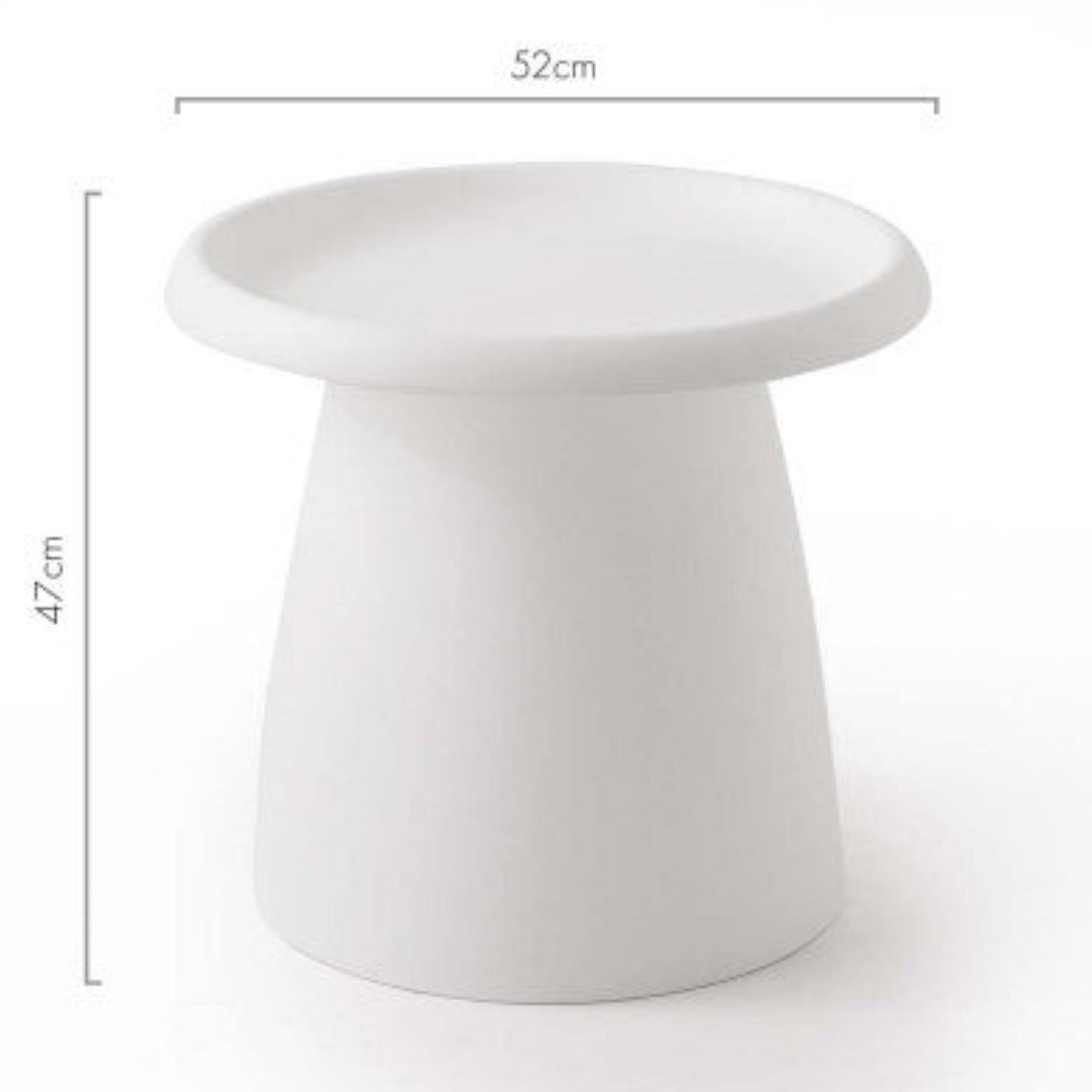 ArtissIn Coffee Table Round 52CM Plastic White 2