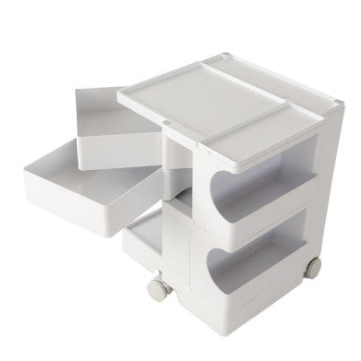 ArtissIn Storage Trolley Bedide Table 3 Tier Cart Boby Replica White 3