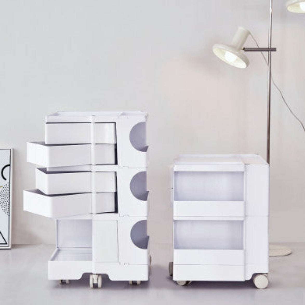 ArtissIn Storage Trolley Bedide Table 3 Tier Cart Boby Replica White 9