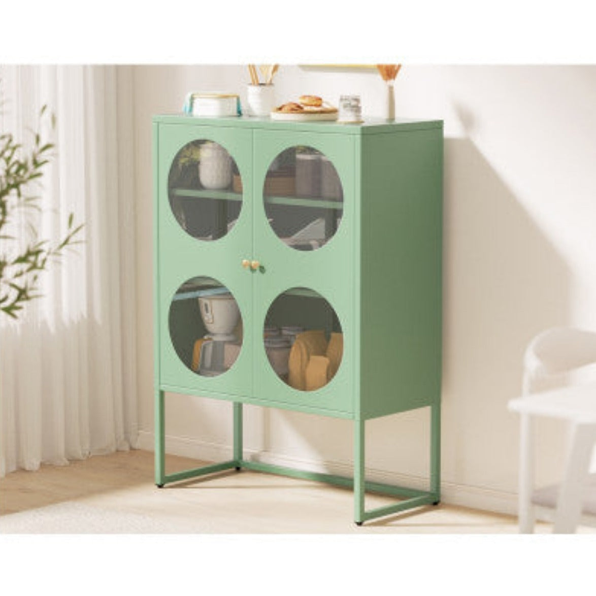 ArtissIn Buffet Sideboard Metal Cabinet - ELLA Green 4