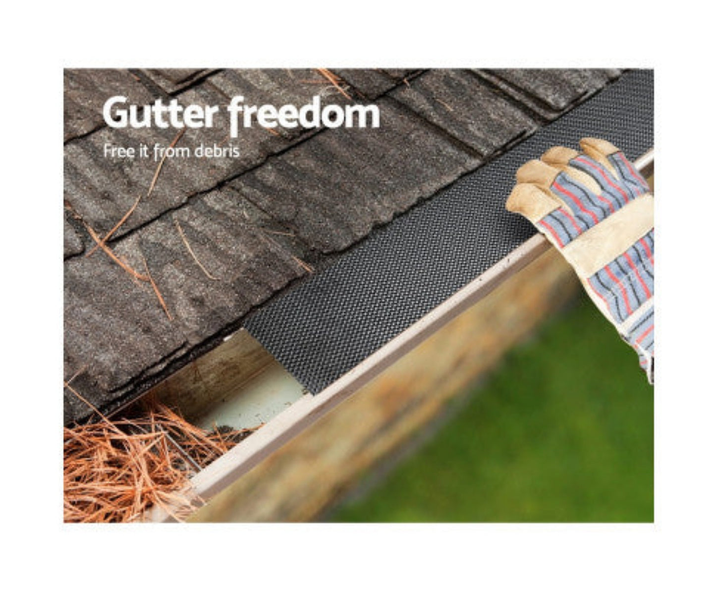 Gardeon Gutter Guard Aluminium Mesh 30M 100x20cm Black 4