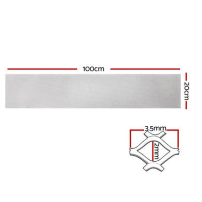 Gardeon Gutter Guard Aluminium Mesh 60M 100x20cm Silver 2