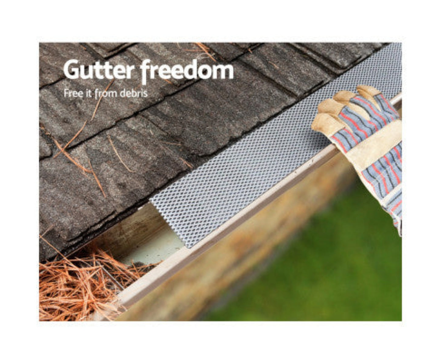 Gardeon Gutter Guard Aluminium Mesh 60M 100x20cm Silver 3