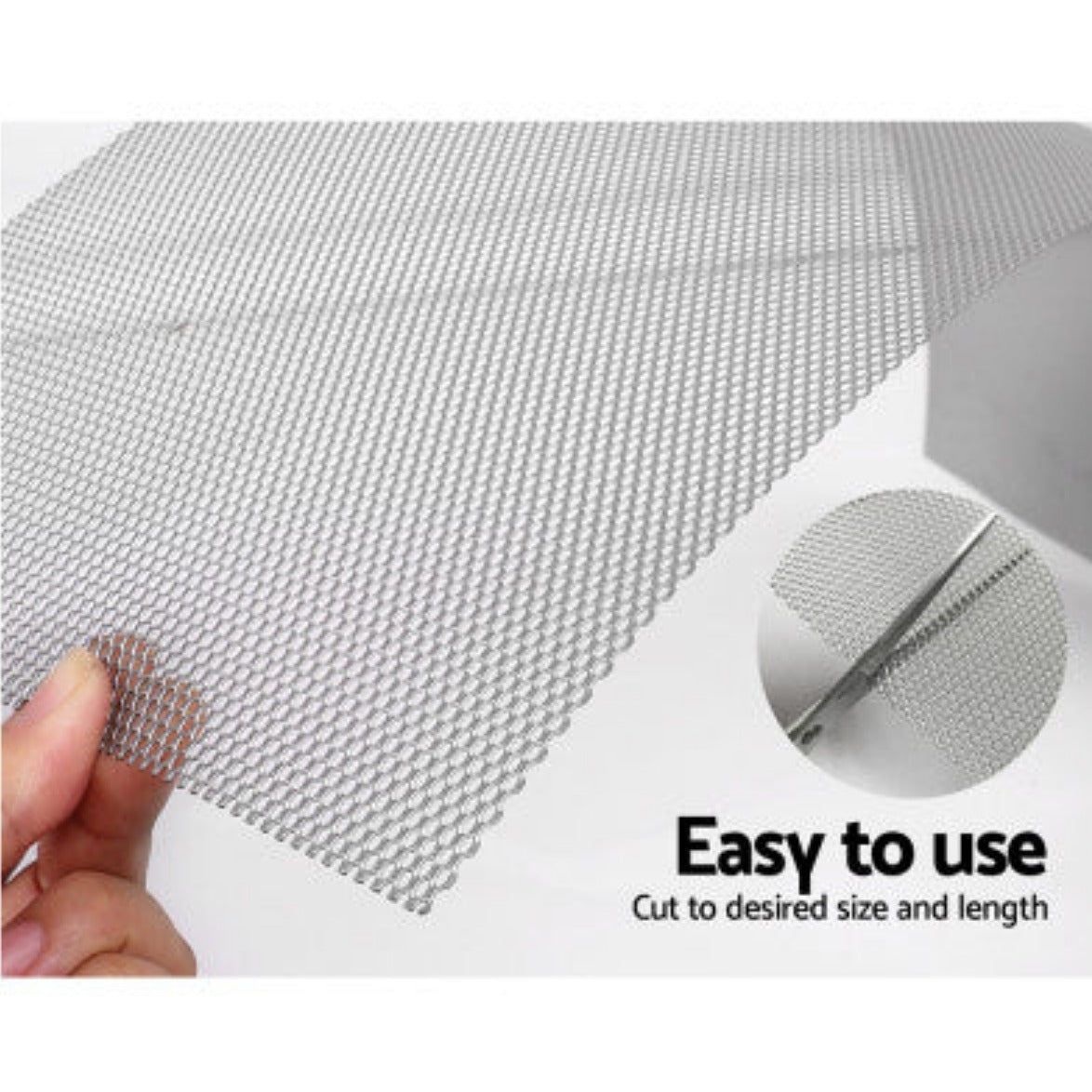 Gardeon Gutter Guard Aluminium Mesh 60M 100x20cm Silver 6