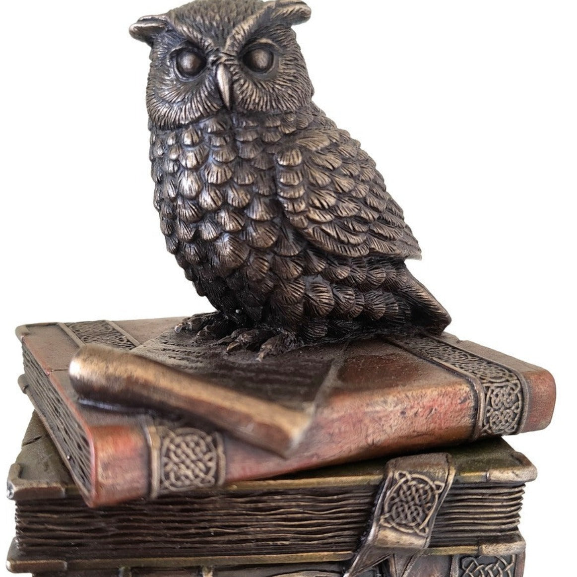 TRINKET BOX - OWL ON BOOKS