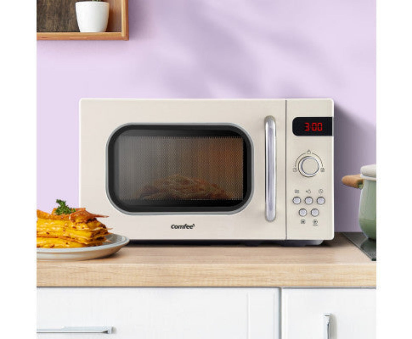 Comfee 20L Microwave Oven 800W Cream 8