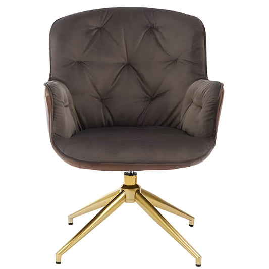 Klython Modern Swivel Accent Velvet Lounge Armchair/Office Chair-houseofhyne