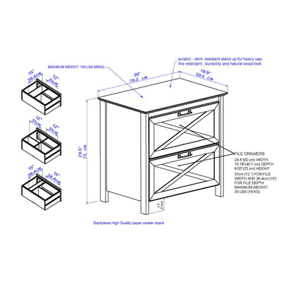 Xyron Nancy 2 Drawer Filing Cabinet-houseofhyne