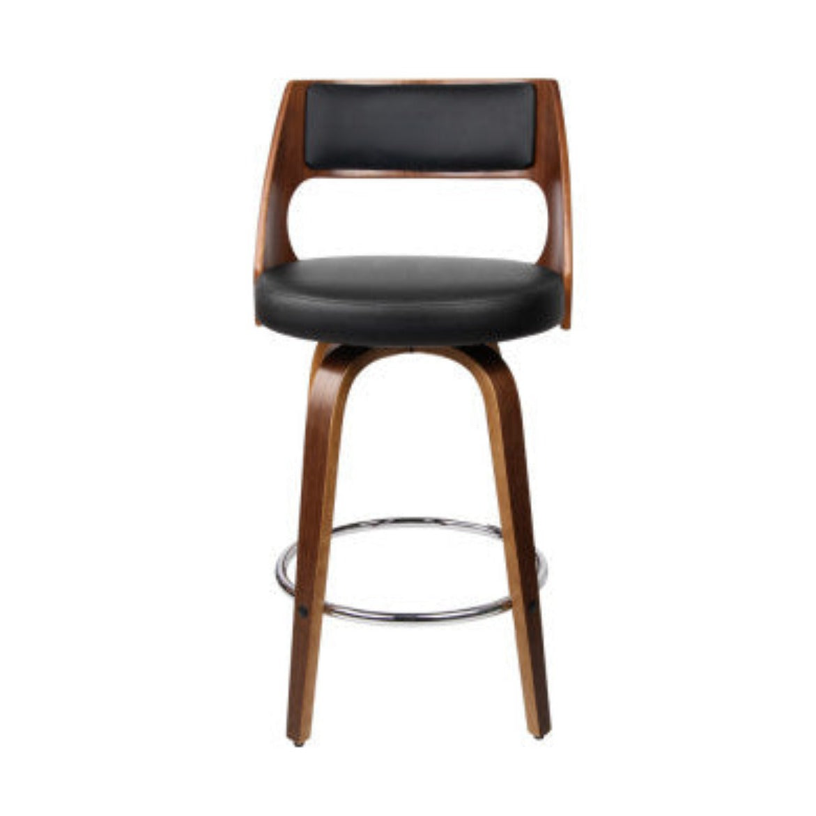 Artiss Set of 2 Wooden Bar Stools - Black 3