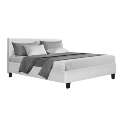 Artiss Bed Frame Double Size White NEO 1