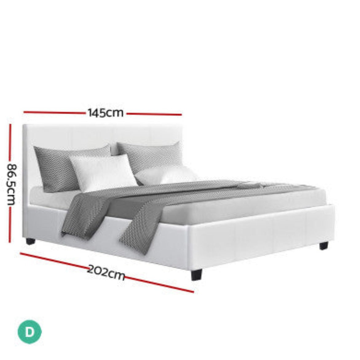 Artiss Bed Frame Double Size White NEO 2